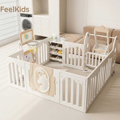 Детска мултифункционална площадка с люлка, баскетболен кош и органайзер
