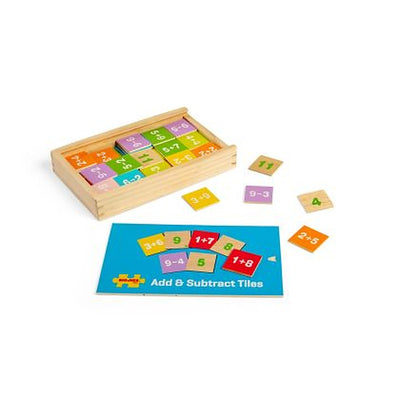 Bigjigs- Дървена игра - Събиране и изваждане