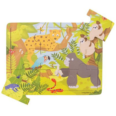 Дървен пъзел в рамка - Джунгла Puzzle Jungle