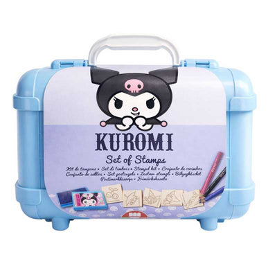 Арт куфарче Kuromi с 10 цветни молива, 5 печата и пъзел стикери за декорация