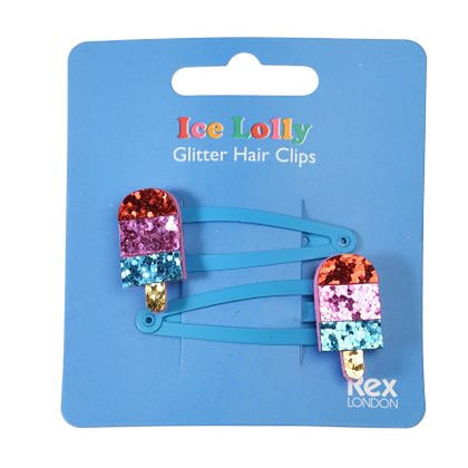 Rex London - Блестящи шноли за коса - Ледена близалка